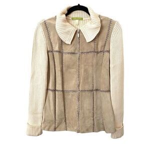 SIGRID OLSEN Leather Detailed Sweater‎